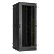   TFA-428080-GMMM-BK  42U, Ш800хГ800, стеклянная дверь, металлические стенки, металлическая дверь, черный - abloy, скуд, источники бесперебойного питания