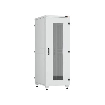  TFI-336080-GHMH-R-GY  33U, Ш600хГ800, стеклянная дверь, двухуровневые металлические стенки, металлическая дверь, серый - abloy, скуд, источники бесперебойного питания